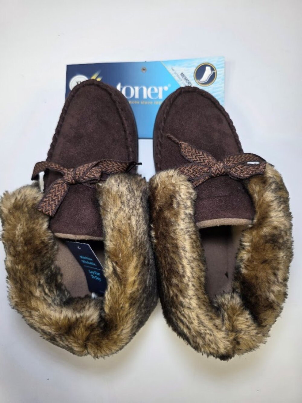 NWT Isotoner Women's Microsuede Nelly Moc Bootie Slippers XL